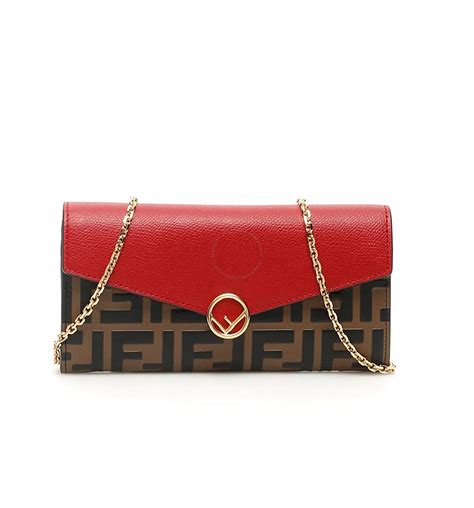 fendi red wallet on chain|Fendi wallet on chain sale.